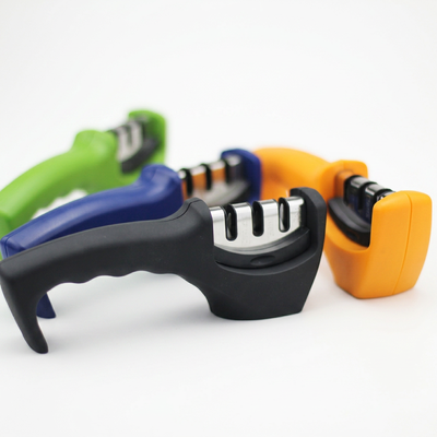 Durable Tungsten Carbide Knife Sharpener , 3 Stage Knife Sharpener 184g 205 * 50 * 70mm